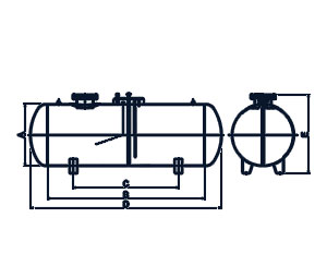 Yatay LPG Depolama Tankı
